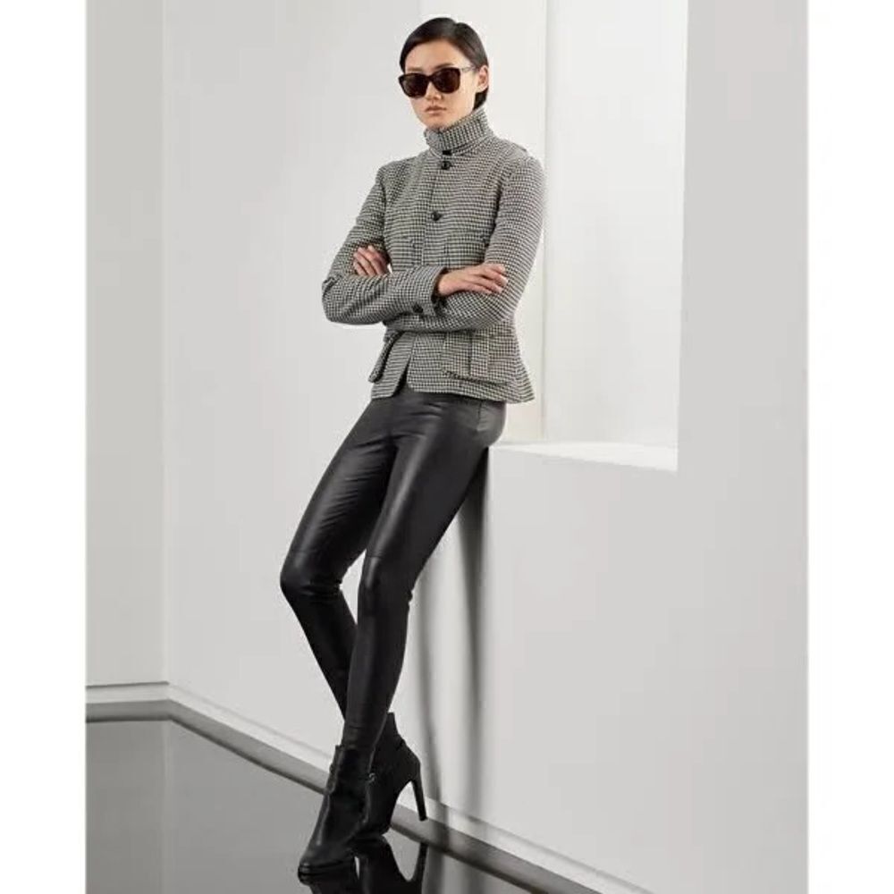 Ralph Lauren Collection Wool Cashmere Blend Cartwright Houndstooth Jacket
